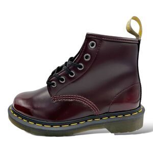Dr Martens Cherry Red‎ Vegan 101 Mid Boots Sz Men’s 4 Women’s 5 New